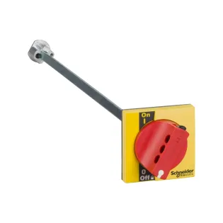 Schneider Electric LV428942, ComPact INS, INS40-INS160 Yük Ayırıcılar için Önden Uzatmalı Kırmızı-Sarı Döner Kurma Kolu