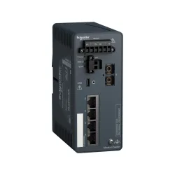 Schneider Electric MCSESM053F1CU0, Modicon Networking, Yönetilebilir(Managed) Endüstriyel Ethernet Switch, 4 Port TX, 1 Port FX-MM