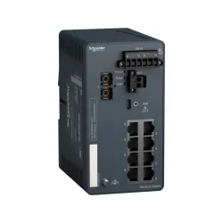 Schneider Electric MCSESM093F1CS0, Modicon Networking, Yönetilebilir(Managed) Endüstriyel Ethernet Switch, 8 Port TX, 1 Port FX-SM