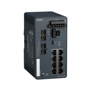 Schneider Electric MCSESM103F2CU0, Modicon Networking, Yönetilebilir(Managed) Endüstriyel Ethernet Switch, 8 Port TX, 2 Port FX-MM