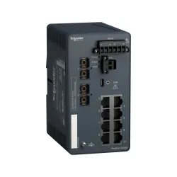 Schneider Electric MCSESM103F2CU0H, Modicon Networking, Yönetilebilir(Managed) Endüstriyel Ethernet Switch, 8 Port TX, 2 Port FX-MM, Harsh