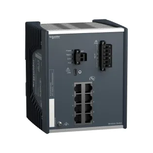 Schneider Electric MCSESP083F23G0, Modicon Networking, Yönetilebilir(Managed) Endüstriyel PoE Ethernet Switch, 8 Port TX