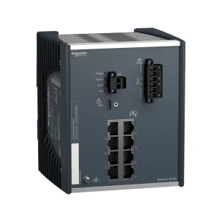 Schneider Electric MCSESP083F23G0T, Modicon Networking, Yönetilebilir(Managed) Endüstriyel PoE Ethernet Switch, 8 Port TX, Genişletilmiş Sıcaklık Aralığı