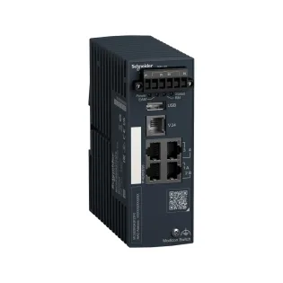 Schneider Electric MCSESR043F23F0, Modicon Networking, Yedeklemeli (Redundancy) Endüstriyel Ethernet Switch, 4 Port TX
