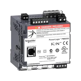 Schneider Electric METSEPM8213, PowerLogic PM8000, Enerji Kalite Analizörü, Ekransız, DIN Ray Tipi, 24 Volt DC