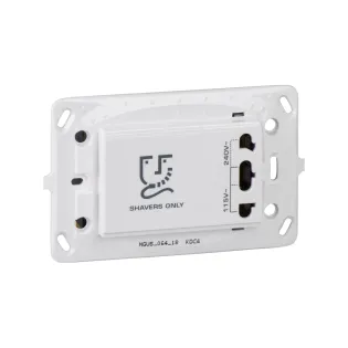 Schneider Electric MGU5.064.18, Unica, Beyaz, Traş Prizi, Montaj Plakalı, 3 Modül