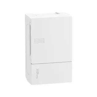Schneider Electric MIP10104, Resi9 MP, 4 Modül, Beyaz Opak Kapaklı, Halojen Free, Sıvaüstü Sigorta Kutusu, 124x198x95mm