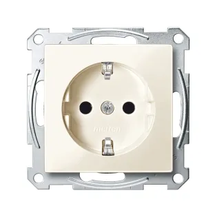Schneider Electric MTN2300-0344, Merten System M, Krem, Topraklı Priz, Çocuk Korumalı