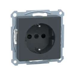 Schneider Electric MTN2300-0414, Merten System M, Antrasit, Topraklı Priz, Çocuk Korumalı