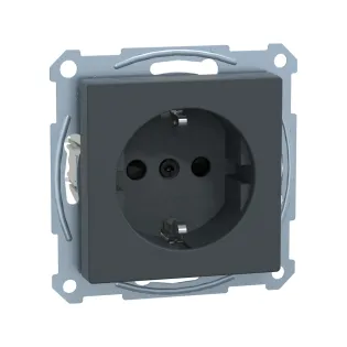 Schneider Electric MTN2300-0414, Merten System M, Antrasit, Topraklı Priz, Çocuk Korumalı