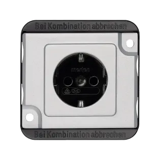 Schneider Electric MTN2300-7060, Merten Anti-Vandalizm, Alüminyum, Topraklı Priz, Çocuk Korumalı, Vidasız Bağlantı