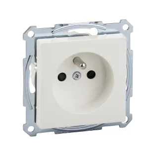 Schneider Electric MTN2500-0319, Merten System M, Beyaz, UPS Priz, Çocuk Korumalı