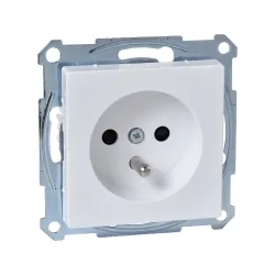 Schneider Electric MTN2500-0325, Merten System M, Aktif Beyaz, UPS Priz, Çocuk Korumalı