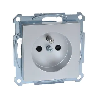 Schneider Electric MTN2500-0460, Merten System M, Alüminyum, UPS Priz, Çocuk Korumalı