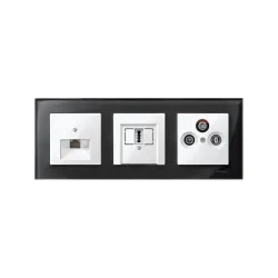 Schneider Electric MTN296019, Merten System M, Beyaz, USB, HDMI, VGA ve Hoparlör Kapağı
