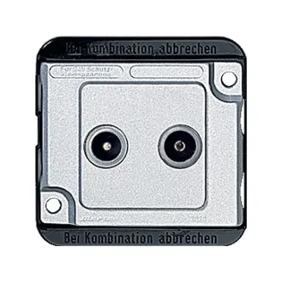 Schneider Electric MTN299460, Merten Anti-Vandalizm, Alüminyum, TV-SAT Prizi