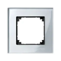 Schneider Electric MTN4010-3260, Merten System M-Elegance Glass, Gümüşi Elmas, Tekli Çerçeve