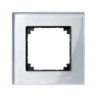 Schneider Electric MTN4010-3260, Merten System M-Elegance Glass, Gümüşi Elmas, Tekli Çerçeve