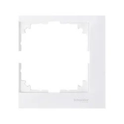 Schneider Electric MTN4010-3619, Merten System M-Pure, Beyaz, Tekli Çerçeve