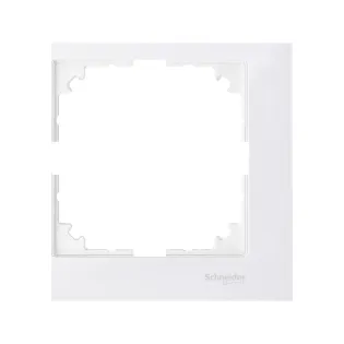 Schneider Electric MTN4010-3619, Merten System M-Pure, Beyaz, Tekli Çerçeve