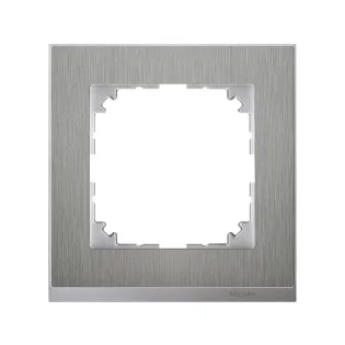 Schneider Electric MTN4010-3646, Merten System M-Pure Decor, Metal, Tekli Çerçeve