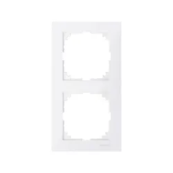 Schneider Electric MTN4020-3619, Merten System M-Pure, Beyaz, İkili Çerçeve