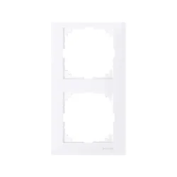 Schneider Electric MTN4020-3625, Merten System M-Pure, Aktif Beyaz, İkili Çerçeve