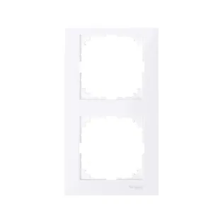Schneider Electric MTN4020-3625, Merten System M-Pure, Aktif Beyaz, İkili Çerçeve