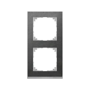 Schneider Electric MTN4020-3669, Merten System M-Pure Decor, Taş, İkili Çerçeve