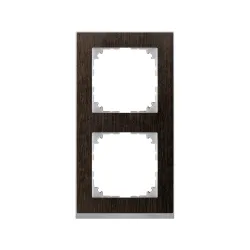 Schneider Electric MTN4020-3671, Merten System M-Pure Decor, Venge, İkili Çerçeve