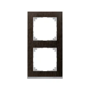 Schneider Electric MTN4020-3671, Merten System M-Pure Decor, Venge, İkili Çerçeve