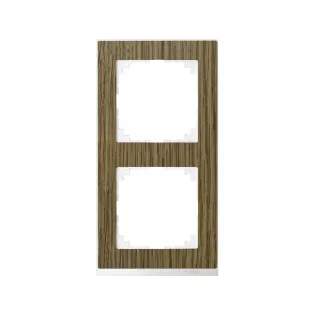 Schneider Electric MTN4020-3674, Merten System M-Pure Decor, Meşe, İkili Çerçeve