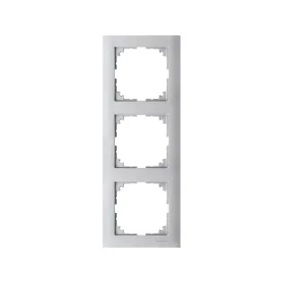 Schneider Electric MTN4030-3660, Merten System M-Pure, Alüminyum, Üçlü Çerçeve