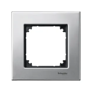 Schneider Electric MTN403160, Merten System M-Elegance Metal, Platinyum Gümüşü, Tekli Çerçeve