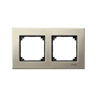 Schneider Electric MTN403205, Merten System M-Elegance Metal, Titanyum, İkili Çerçeve