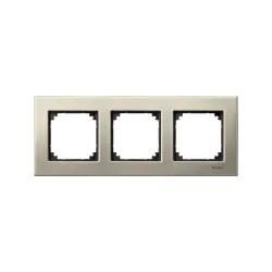 Schneider Electric MTN403305, Merten System M-Elegance Metal, Titanyum, Üçlü Çerçeve
