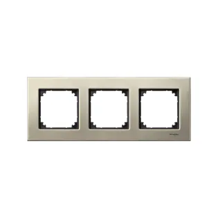 Schneider Electric MTN403305, Merten System M-Elegance Metal, Titanyum, Üçlü Çerçeve