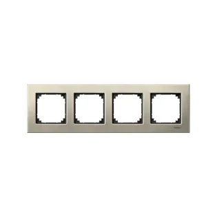Schneider Electric MTN403405, Merten System M-Elegance Metal, Titanyum, Dörtlü Çerçeve