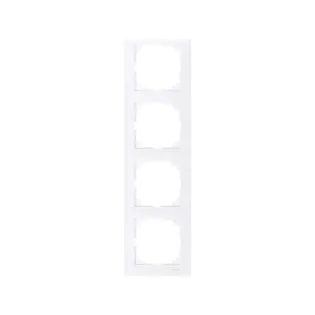 Schneider Electric MTN4040-3625, Merten System M-Pure, Aktif Beyaz, Dörtlü Çerçeve