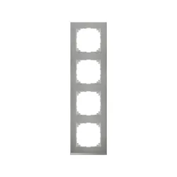 Schneider Electric MTN4040-3646, Merten System M-Pure Decor, Metal, Dörtlü Çerçeve