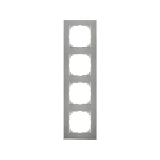 Schneider Electric MTN4040-3646, Merten System M-Pure Decor, Metal, Dörtlü Çerçeve