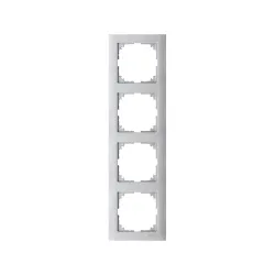Schneider Electric MTN4040-3660, Merten System M-Pure, Alüminyum, Dörtlü Çerçeve