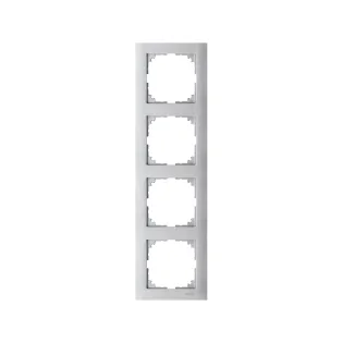 Schneider Electric MTN4040-3660, Merten System M-Pure, Alüminyum, Dörtlü Çerçeve