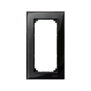 Schneider Electric MTN404803, Merten System M-Elegance Glass, Oniks Siyah, Tıraş Prizi Çerçevesi