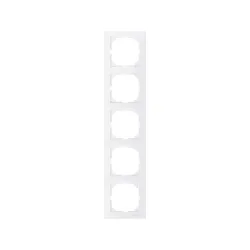 Schneider Electric MTN4050-3619, Merten System M-Pure, Beyaz, Beşli Çerçeve