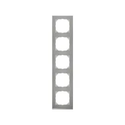 Schneider Electric MTN4050-3646, Merten System M-Pure Decor, Metal, Beşli Çerçeve