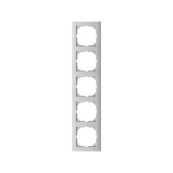 Schneider Electric MTN4050-3660, Merten System M-Pure, Alüminyum, Beşli Çerçeve