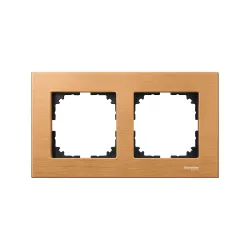 Schneider Electric MTN4052-3470, Merten System M-Elegance Wood, Kayın, İkili Çerçeve