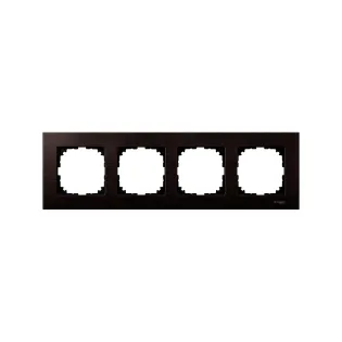 Schneider Electric MTN4054-3471, Merten System M-Elegance Wood, Venge, Dörtlü Çerçeve