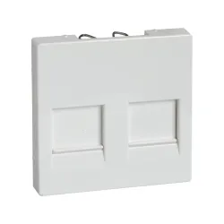 Schneider Electric MTN4562-0319, Merten System M, Beyaz, Boş Data Prizi Kapağı, İkili, RJ45